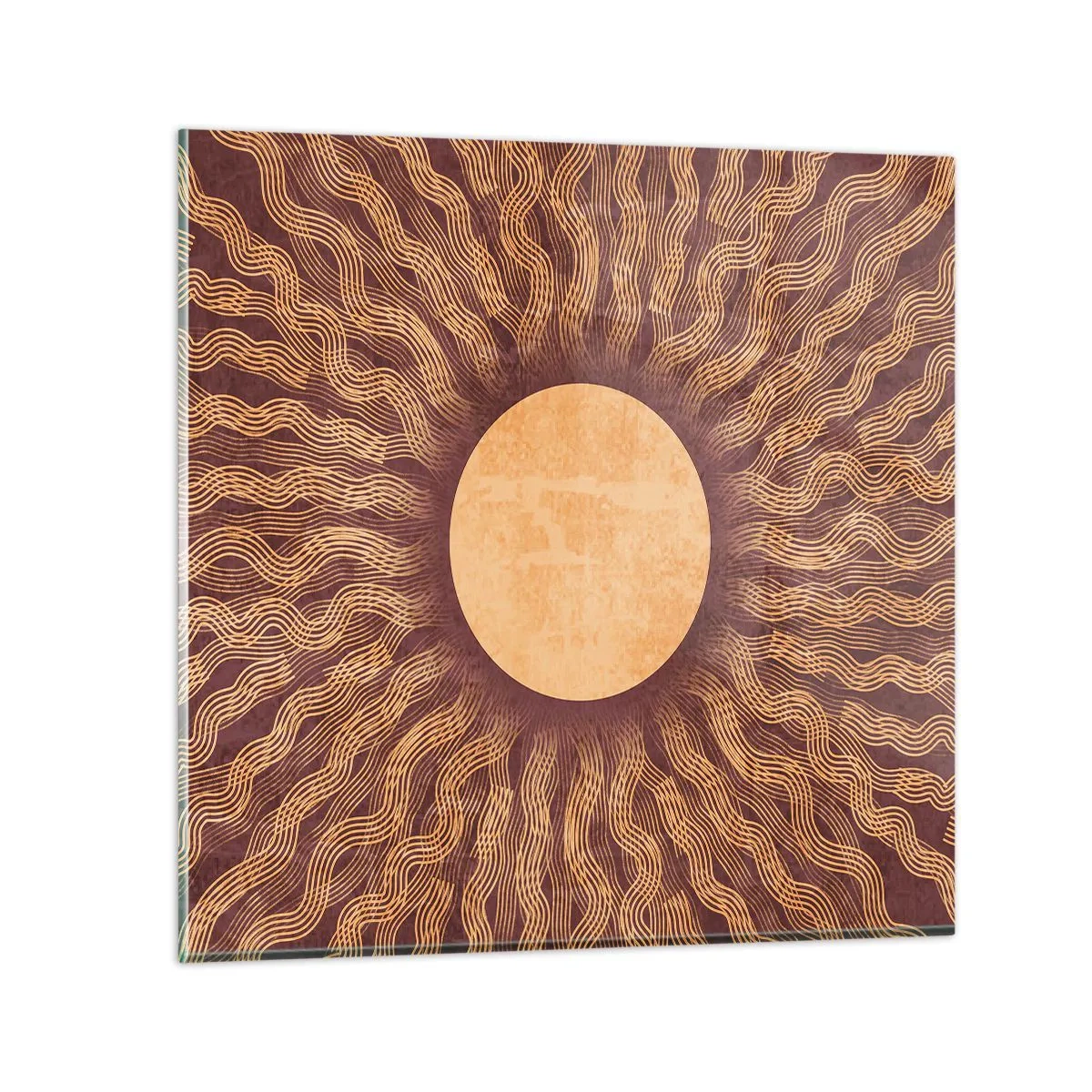 Schilderen op glas - Zon icoon - 40x40 cm