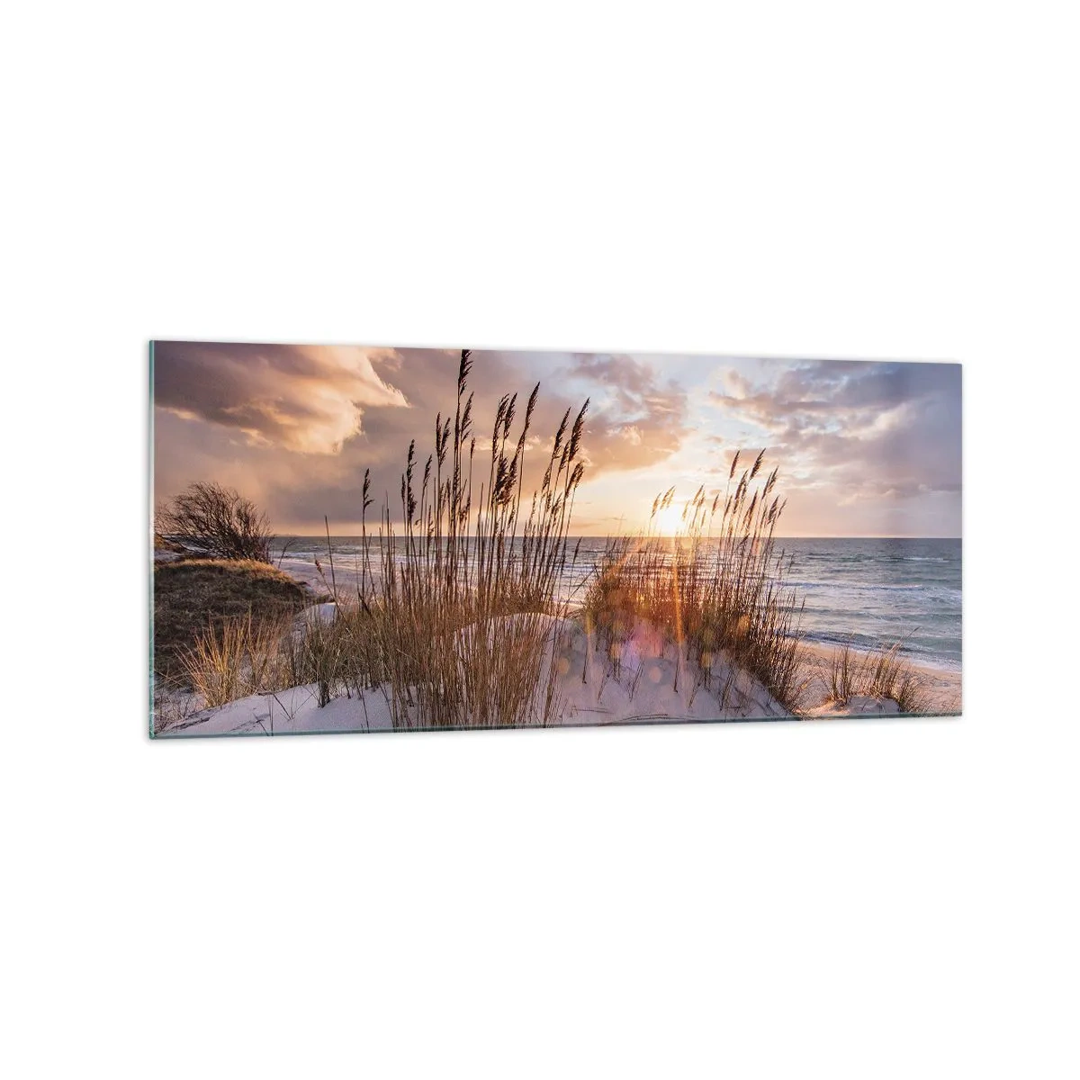 Schilderen op glas - Afscheid van de zon en de wind - 120x50 cm