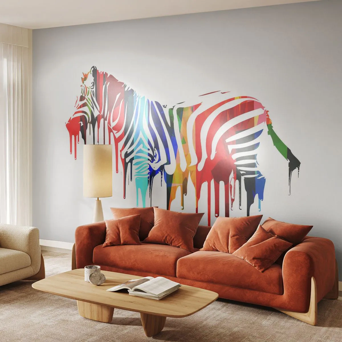 Zelfklevend Fotobehang Deluxe Sticker - Niet alleen zwart-wit - Abstractie, Ribben, Grafisch - 250x175 cm