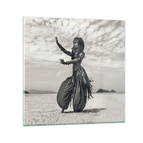 Schilderen op glas - De dans van de zuidelijke eilanden - 30x30 cm