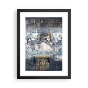 Poster in een zwarte lijst - Als op ijs, als zo moeizaam - 30x40 cm