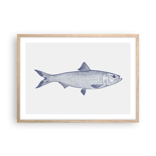 Een poster in een licht eiken lijst - Groeten uit de noordelijke zeeën - 70x50 cm