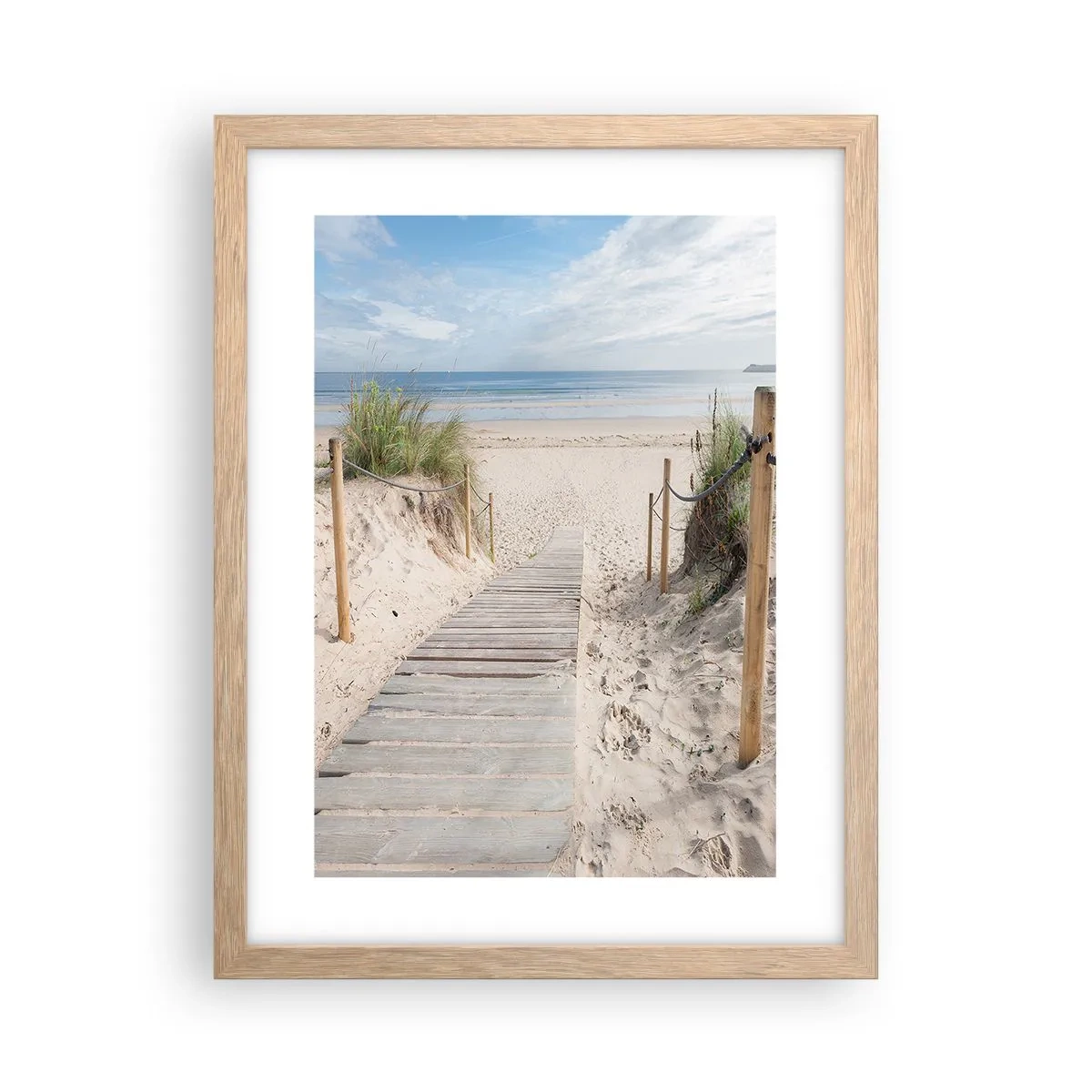 Een poster in een licht eiken lijst - naar de horizon - 30x40 cm
