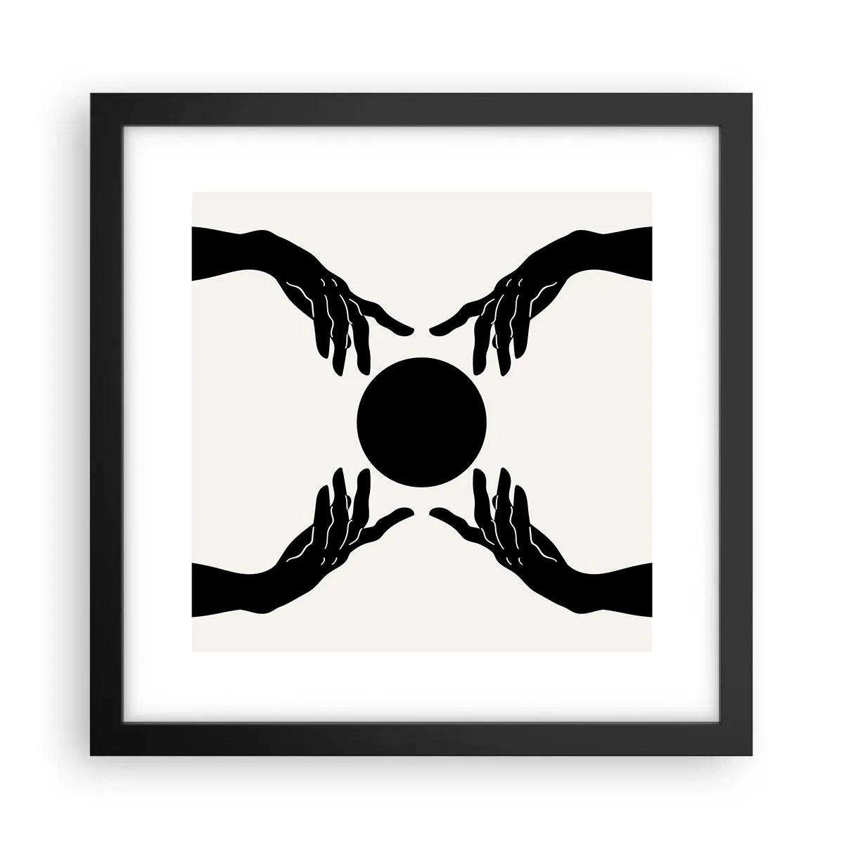 Poster in een zwarte lijst - Geheim teken - 30x30 cm