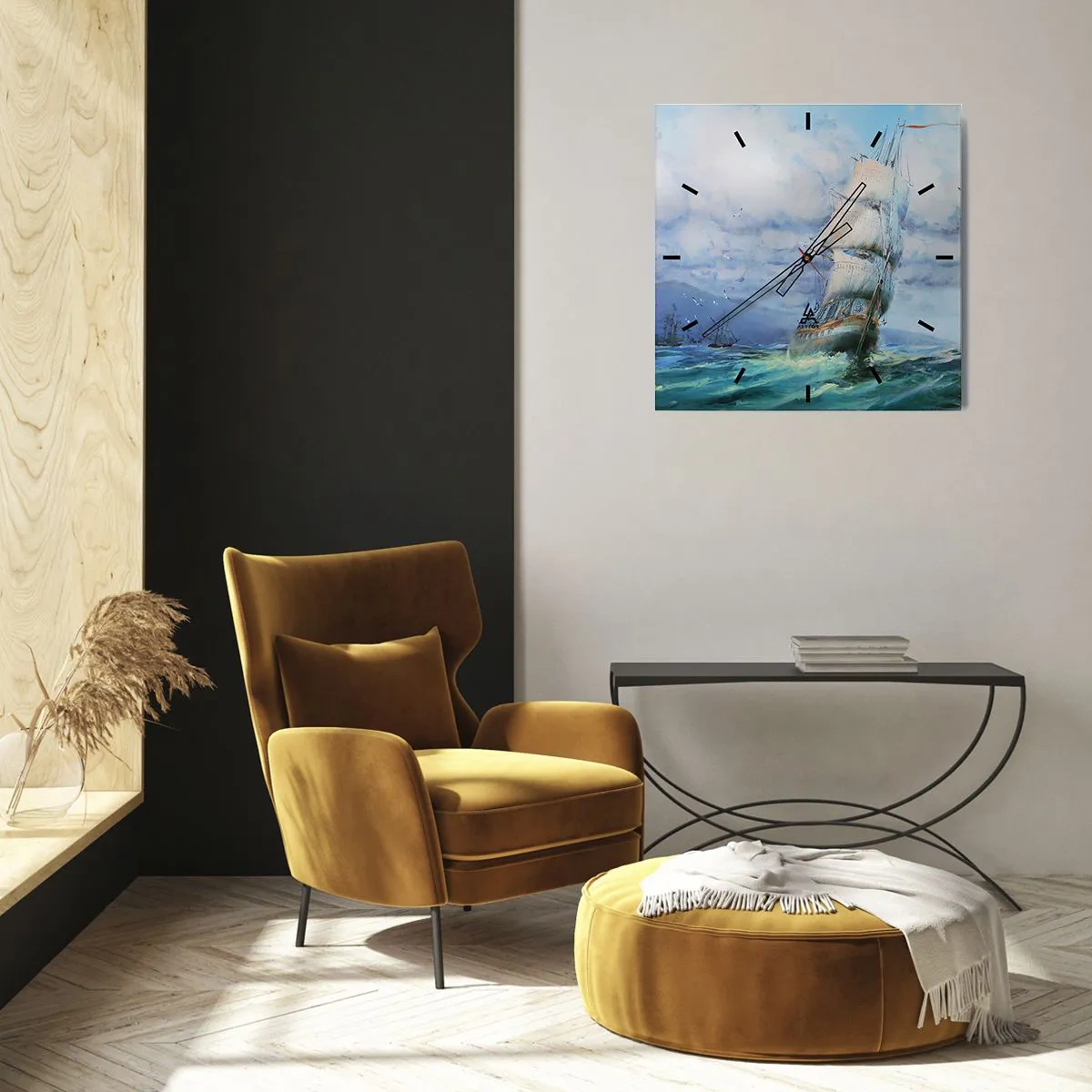 Wandklok - Klok - Goede wind - 40x40 cm
