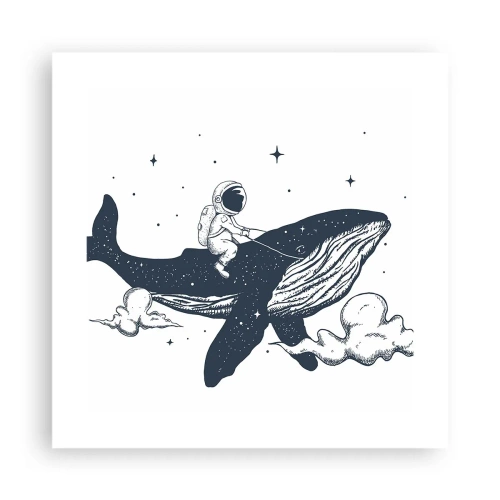 Poster - Ruimte avontuur - 40x40 cm