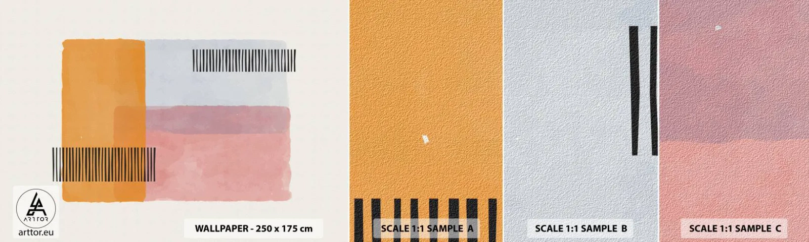 Fotobehang Staaltje Standard Eco - Van hoek tot hoek - Abstractie, Deel, Minimalisme - 100x30 cm