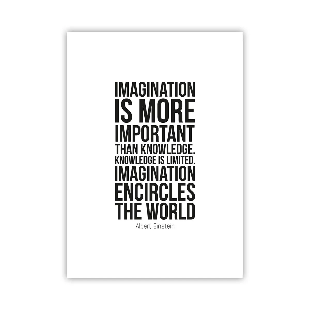 Poster - Einstein over de kracht van verbeelding - 50x70 cm