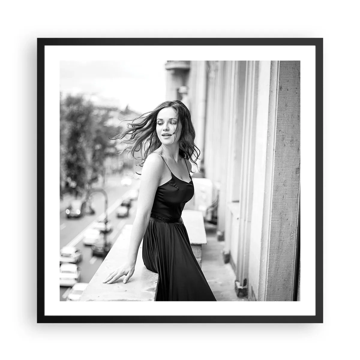 Poster in een zwarte lijst - Zeker een Parijzenaar - 60x60 cm