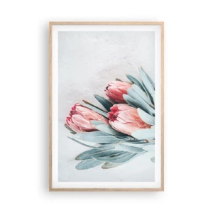 Een poster in een licht eiken lijst - Schaamt zich voor hun eigen schoonheid - 61x91 cm