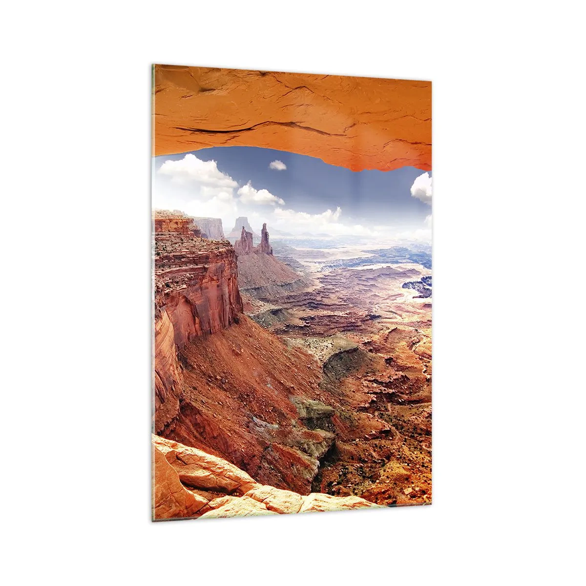 Schilderen op glas - Door de natuur zelf gebeeldhouwd - 70x100 cm