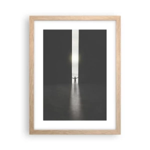 Een poster in een licht eiken lijst - Een stap naar een mooie toekomst - 30x40 cm