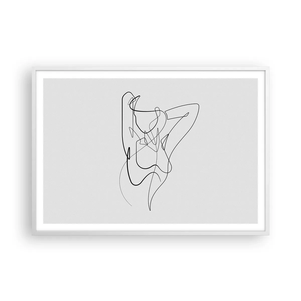 Poster in een witte lijst - Zoals je echt bent… - 100x70 cm