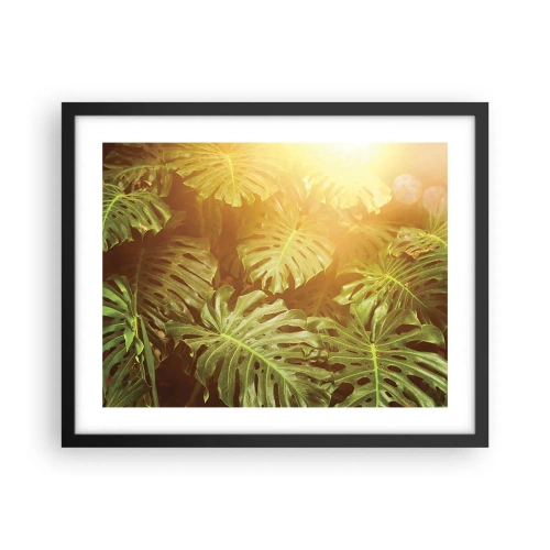 Poster in een zwarte lijst - In het groen treden... - 50x40 cm