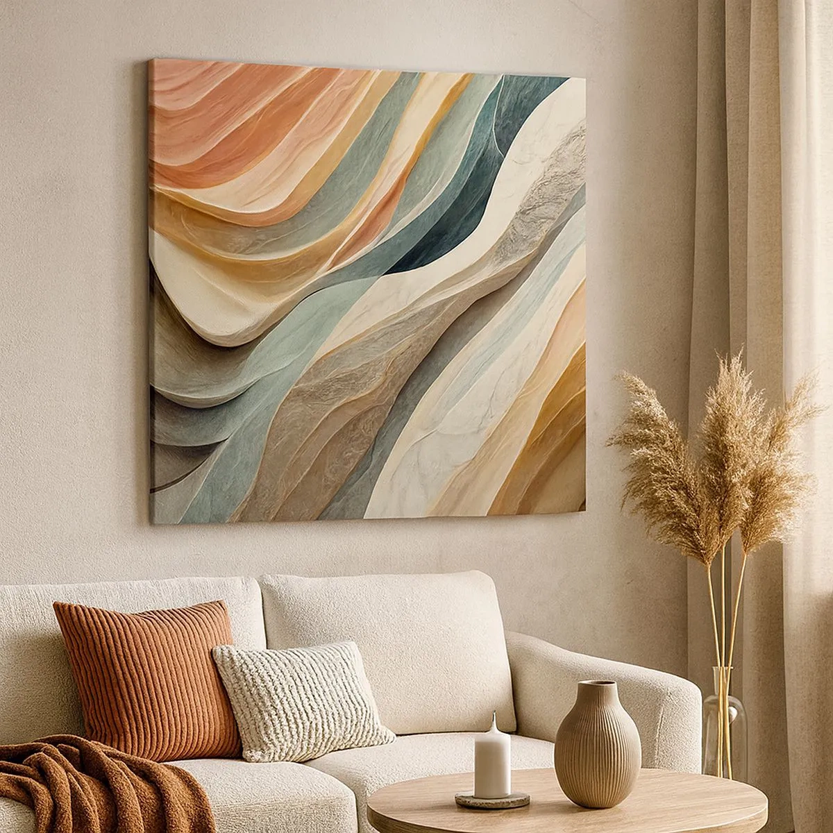 Schilderen op canvas - Het moment vóór de verandering - 30x30 cm