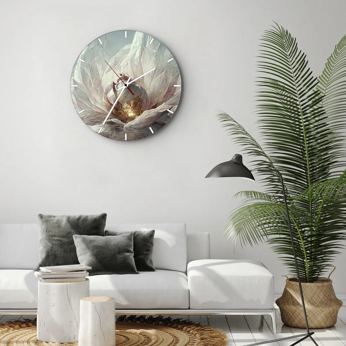 Wandklok - Klok - Hij bloeit eens in de honderd jaar - 40x40 cm