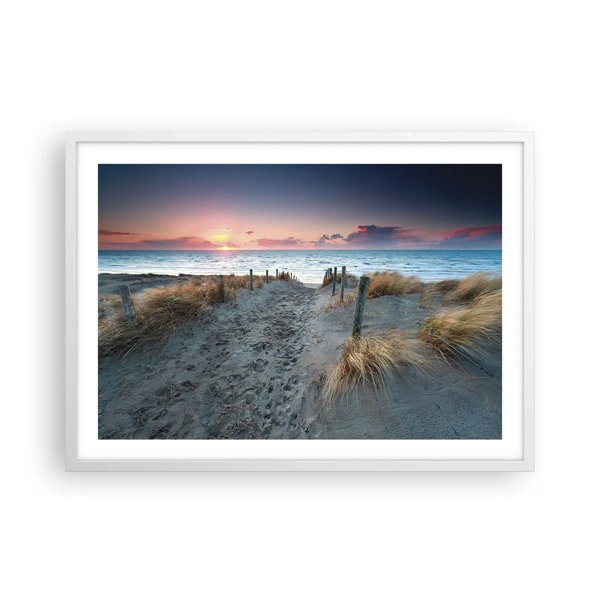 Poster in een witte lijst - Je liet een regenboog van licht stralend... - 70x50 cm