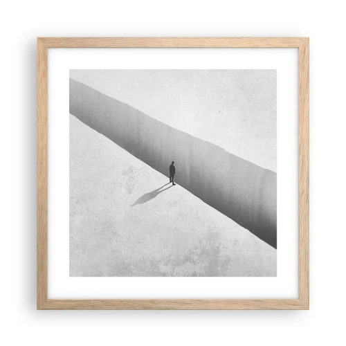 Een poster in een licht eiken lijst - Een duidelijk doel - 40x40 cm