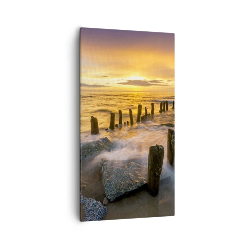 Schilderen op canvas - De rauwe schoonheid van de Oostzee - 55x100 cm