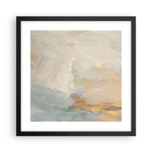 Poster in een zwarte lijst - Abstractie – het land van zachtheid - 40x40 cm