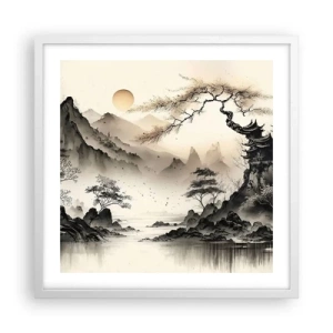 Poster in een witte lijst - De unieke charme van het Oosten - 50x50 cm