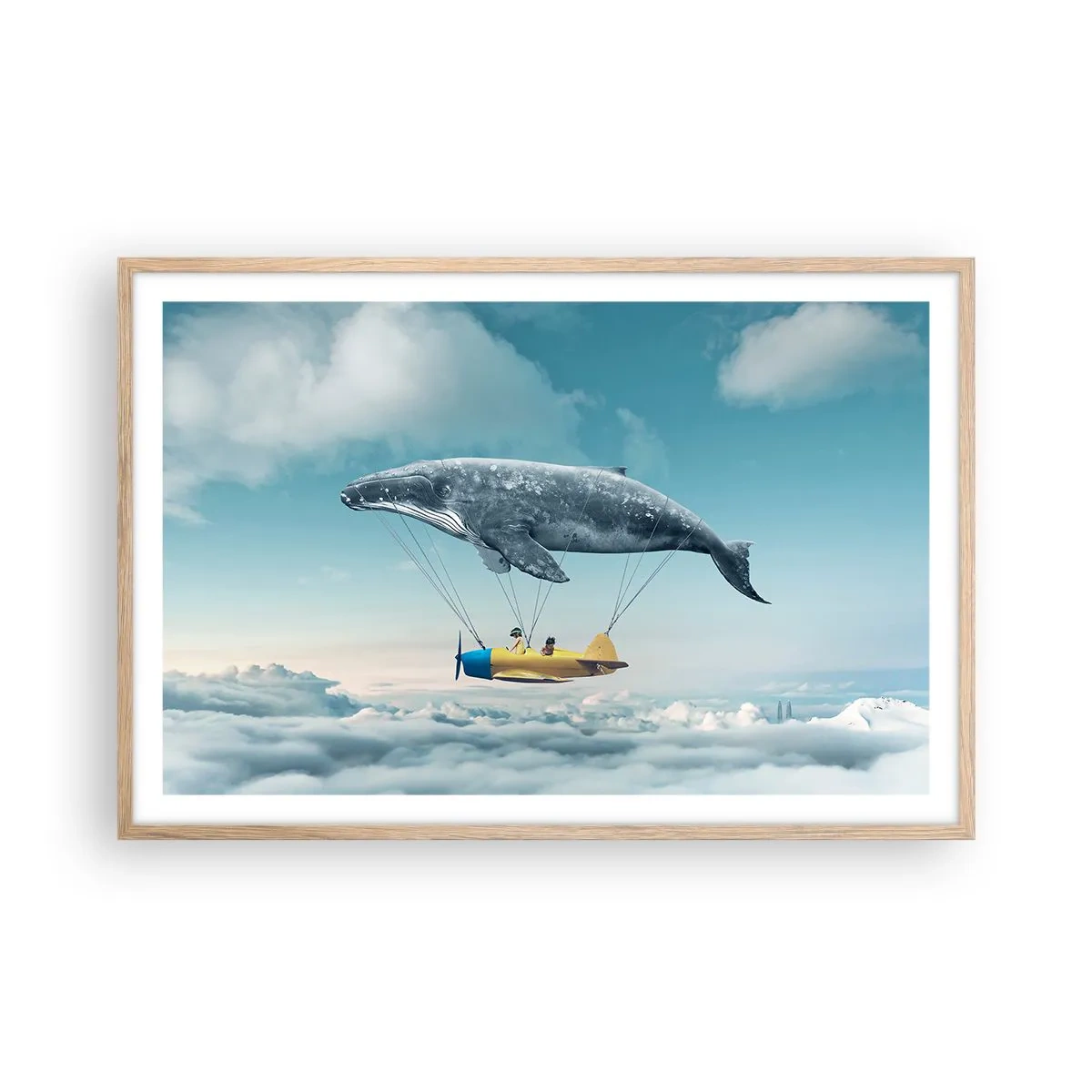 Een poster in een licht eiken lijst - Waarom niet? - 91x61 cm