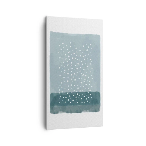 Schilderen op canvas - Gegroeid op blauw - 45x80 cm