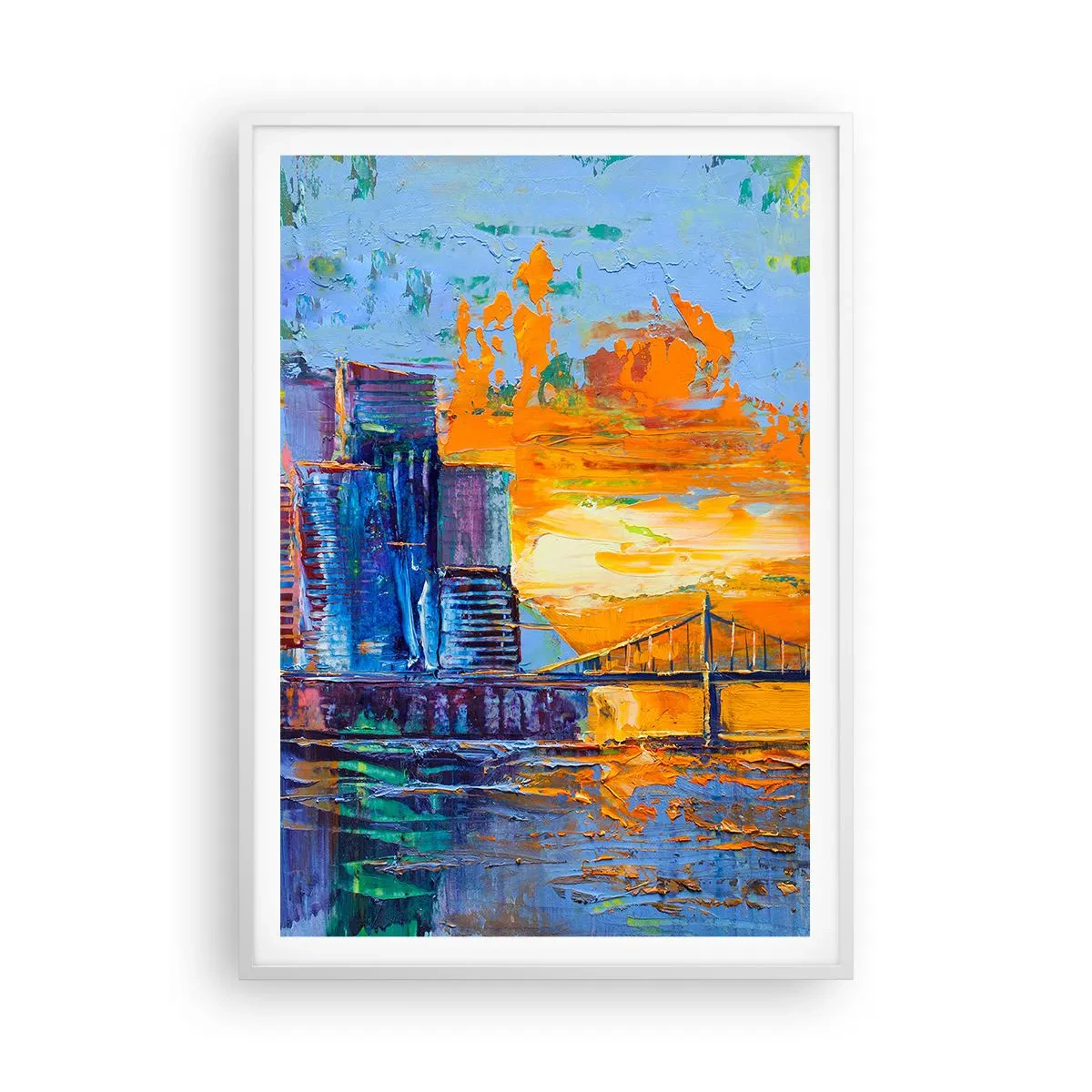 Poster in een witte lijst - Cultuur en natuur - 70x100 cm