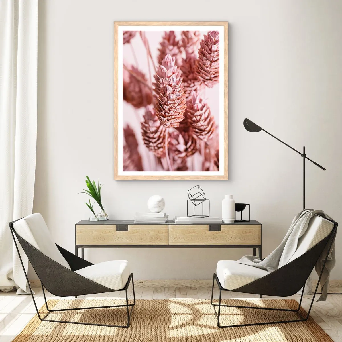 Een poster in een licht eiken lijst - Schijnbaar onopvallend - 70x100 cm