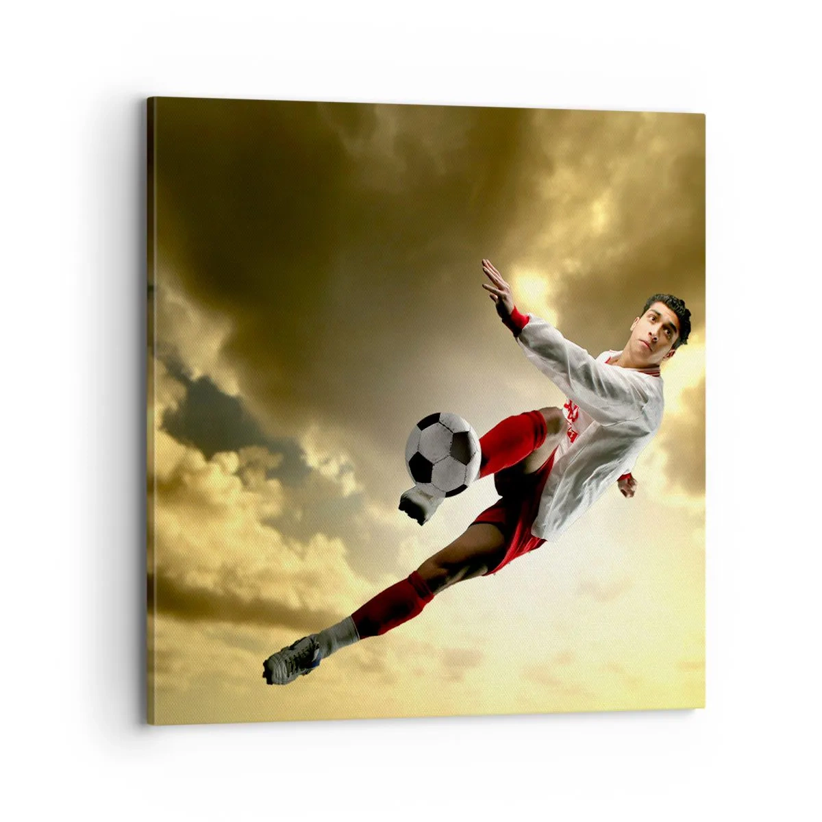 Schilderen op canvas - Voetbal hemel - 70x70 cm