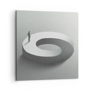 Schilderen op canvas - En wees hier slim - 60x60 cm