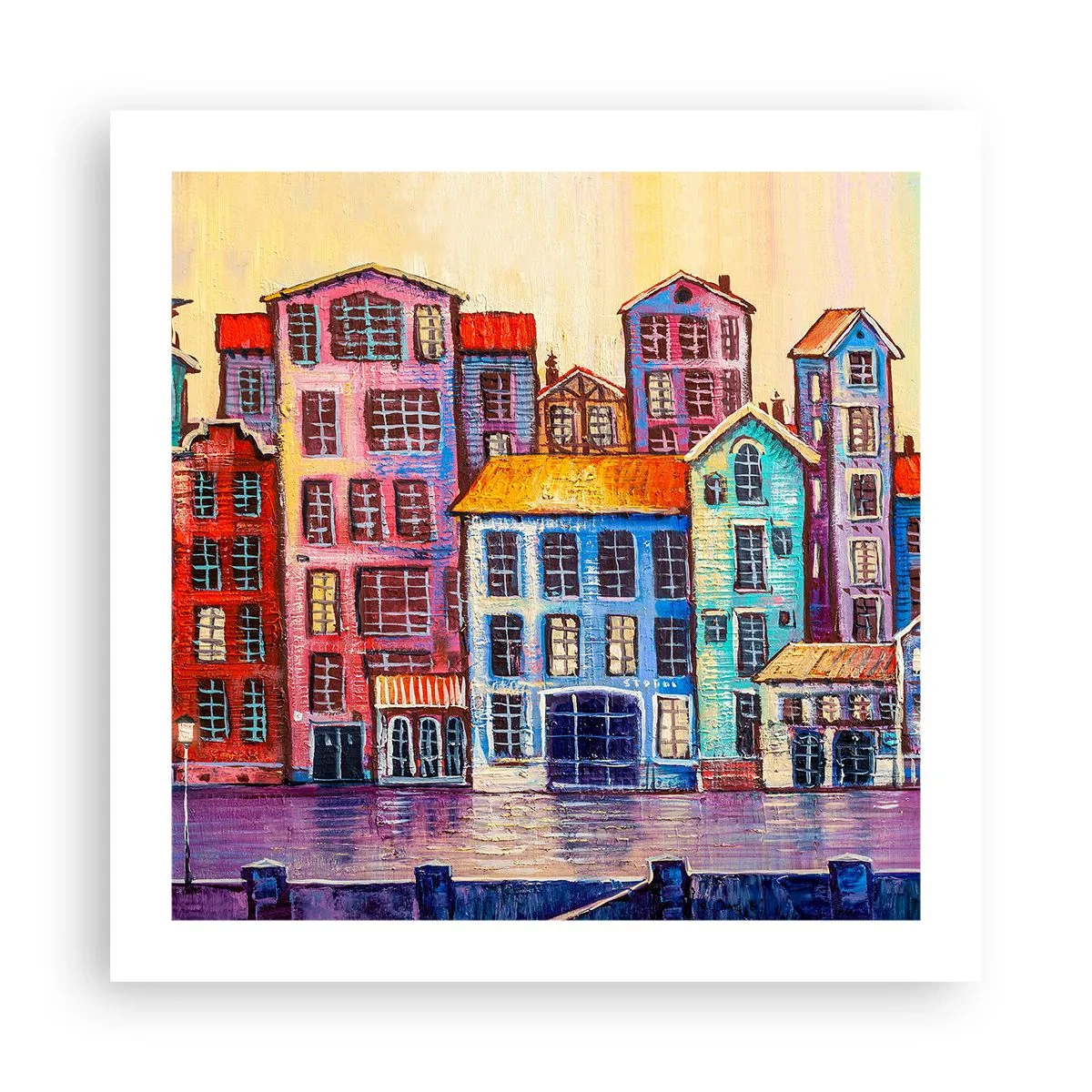Poster - Een stad als uit een sprookje - 50x50 cm