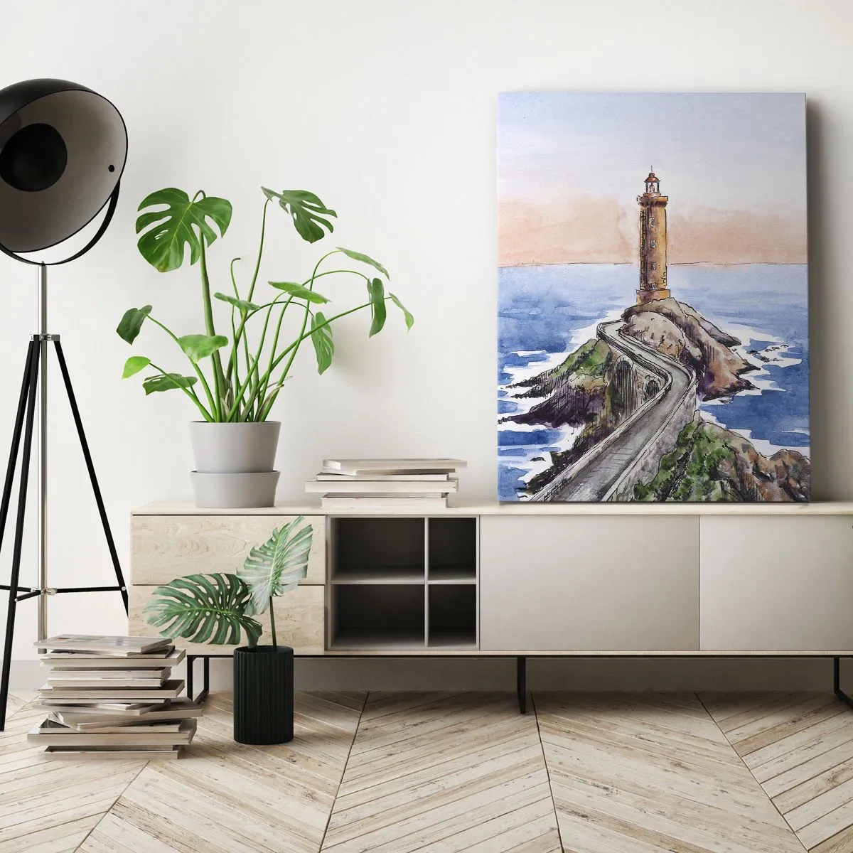 Schilderen op canvas - Kijkend naar de zee - 50x70 cm