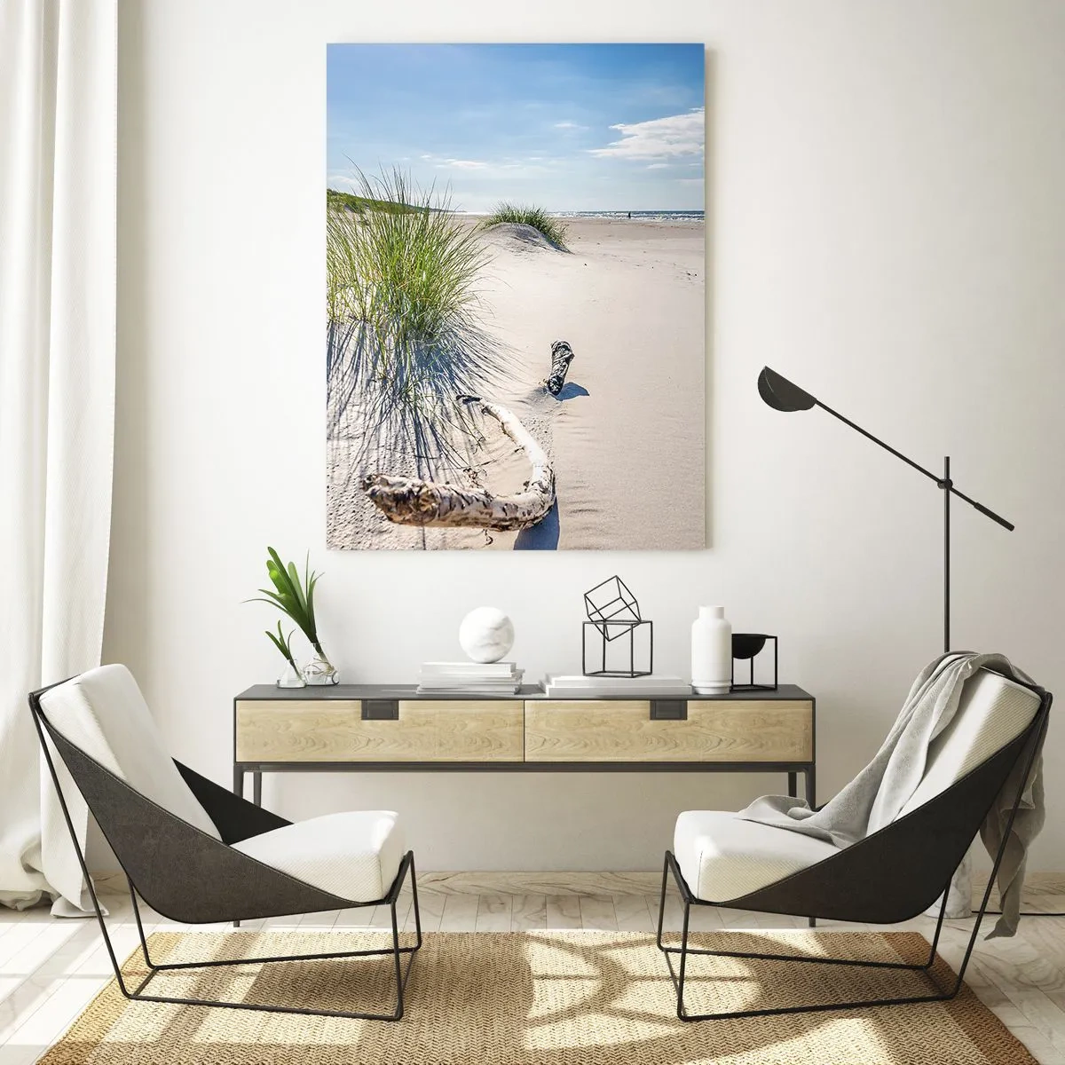 Schilderen op glas - De mooiste zandstrand? Oostzee-strand - 70x100 cm