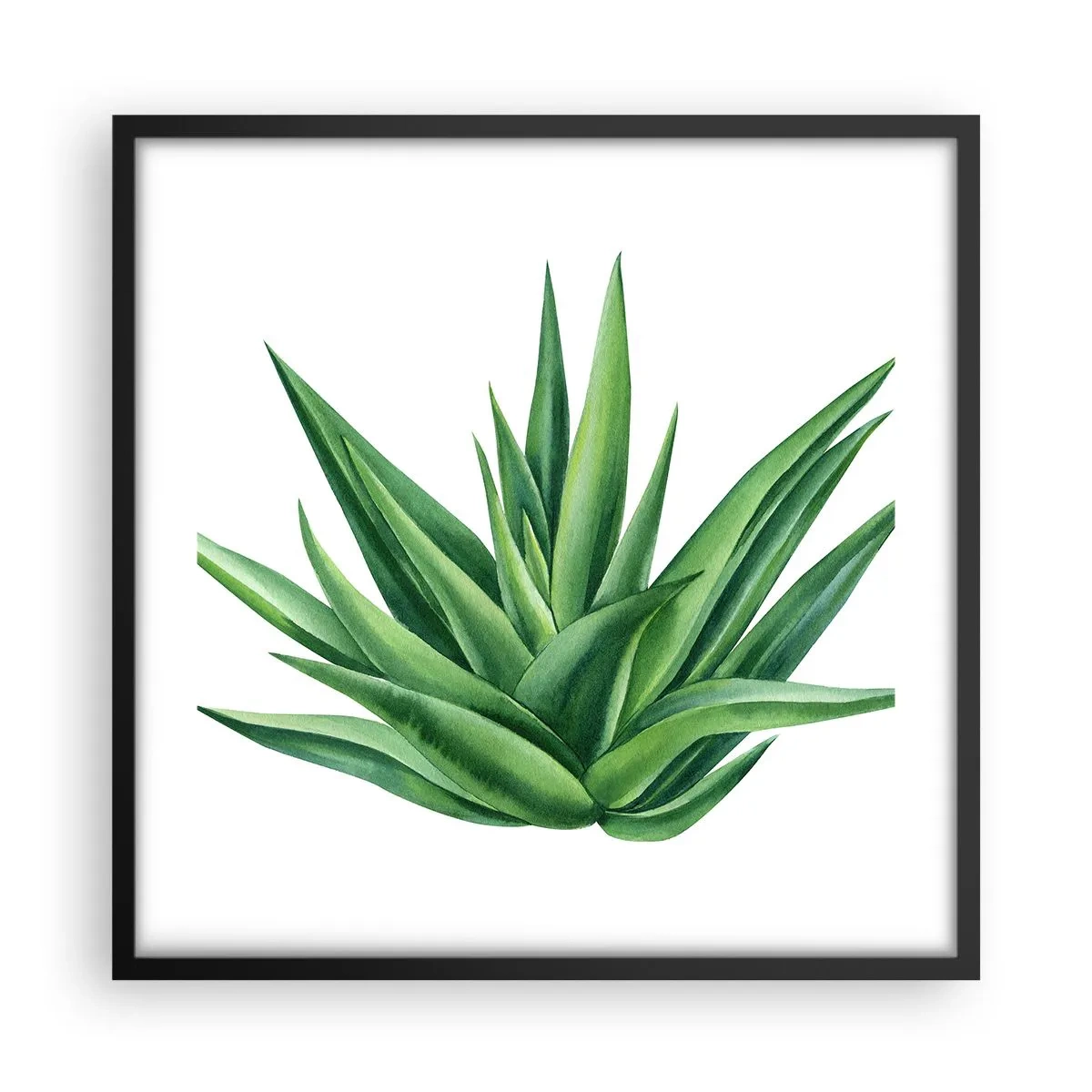 Poster in een zwarte lijst - Groen – kracht – leven - 50x50 cm