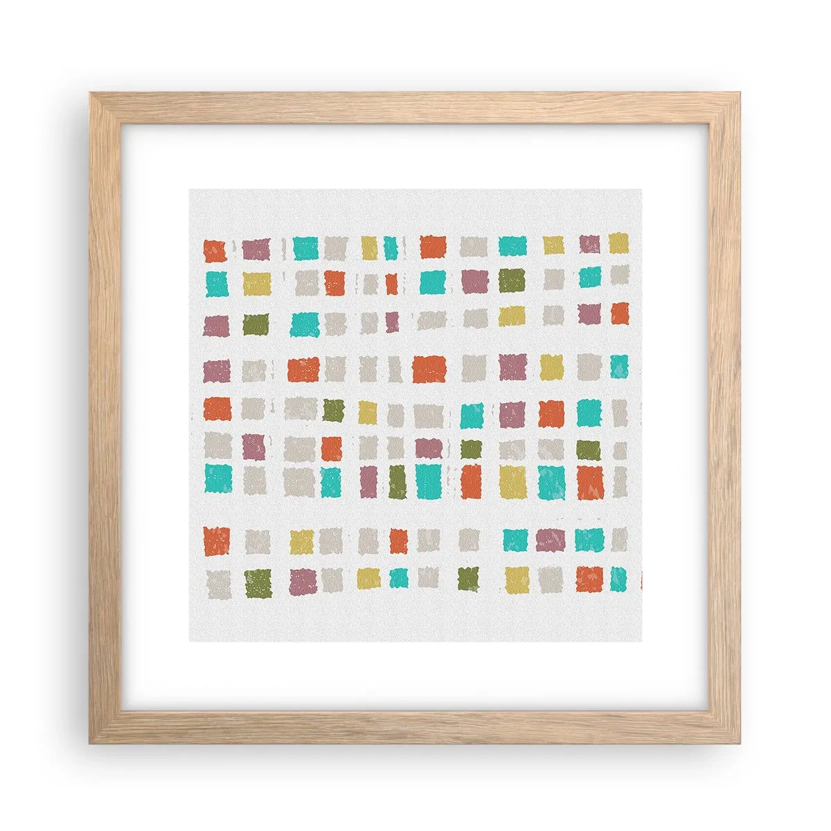 Een poster in een licht eiken lijst - Onbekend spel - 30x30 cm