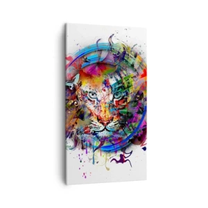 Schilderen op canvas - Het schuilt achter een regenboogsluier - 45x80 cm