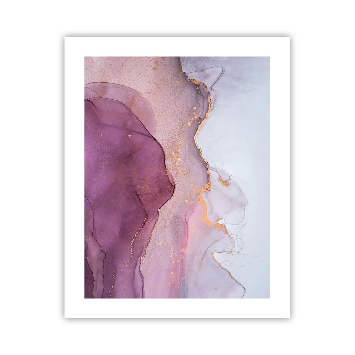 Poster - Lila en paarse golven - 40x50 cm