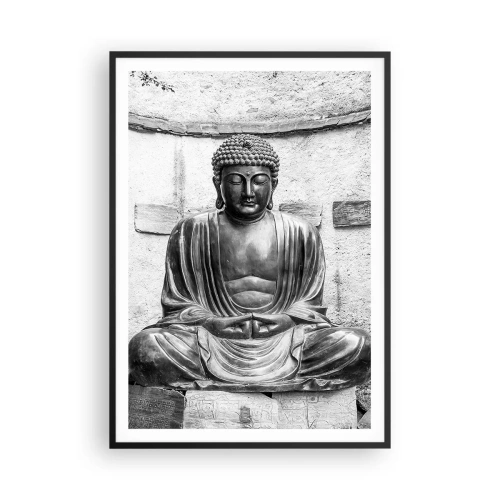 Poster in een zwarte lijst - Aan de bron van vrede - 70x100 cm