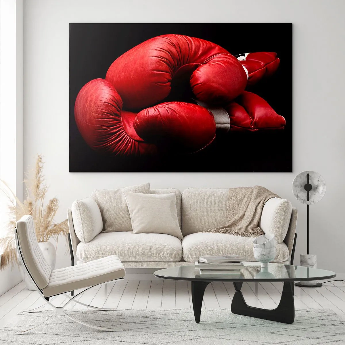 Schilderen op glas - De emoties van het gevecht met ons - 100x70 cm