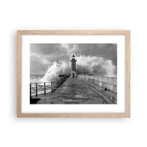 Een poster in een licht eiken lijst - Onbevreesd - 40x30 cm