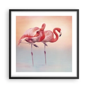 Poster in een zwarte lijst - De kleur van de ondergaande zon - 50x50 cm