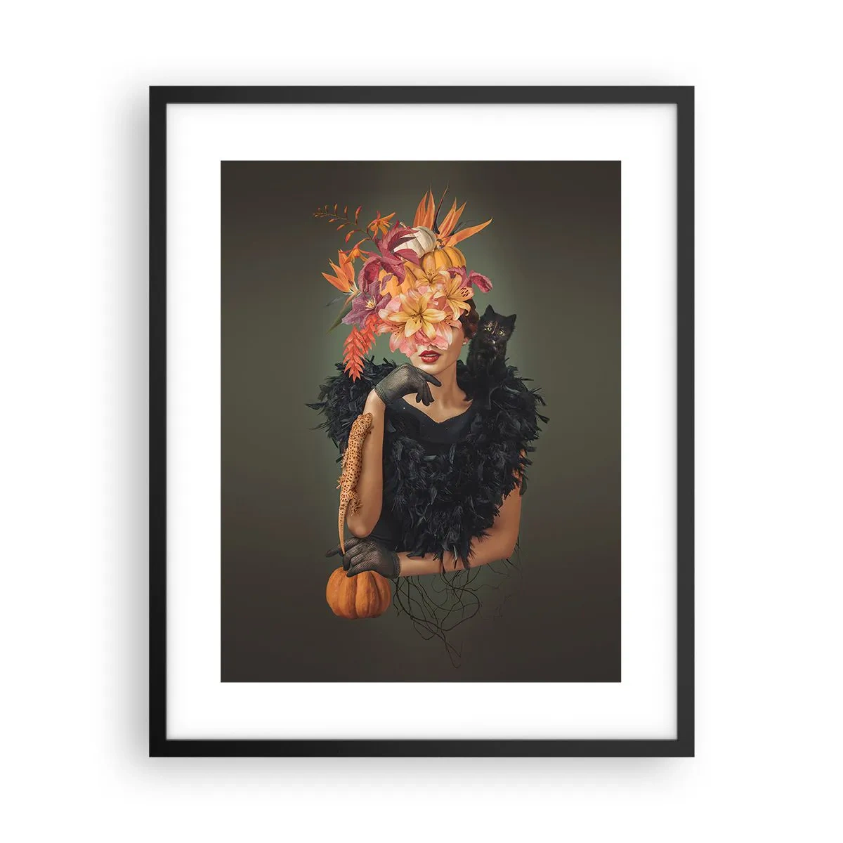 Poster in een zwarte lijst - De spreuk van een heks - 40x50 cm