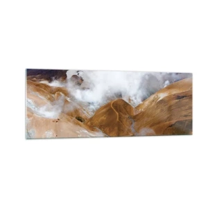 Schilderen op glas - De rauwe schoonheid van IJsland - 140x50 cm