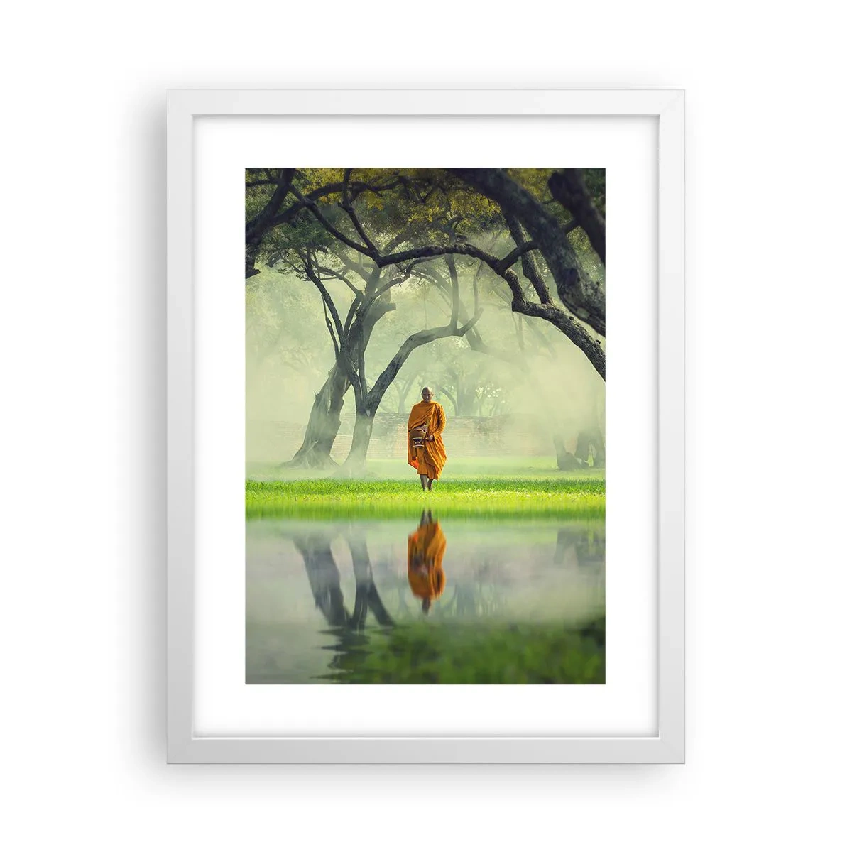 Poster in een witte lijst - Op weg naar verlichting - 30x40 cm