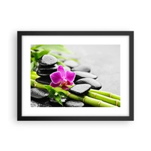 Poster in een zwarte lijst - In een vrede evenwicht - 40x30 cm