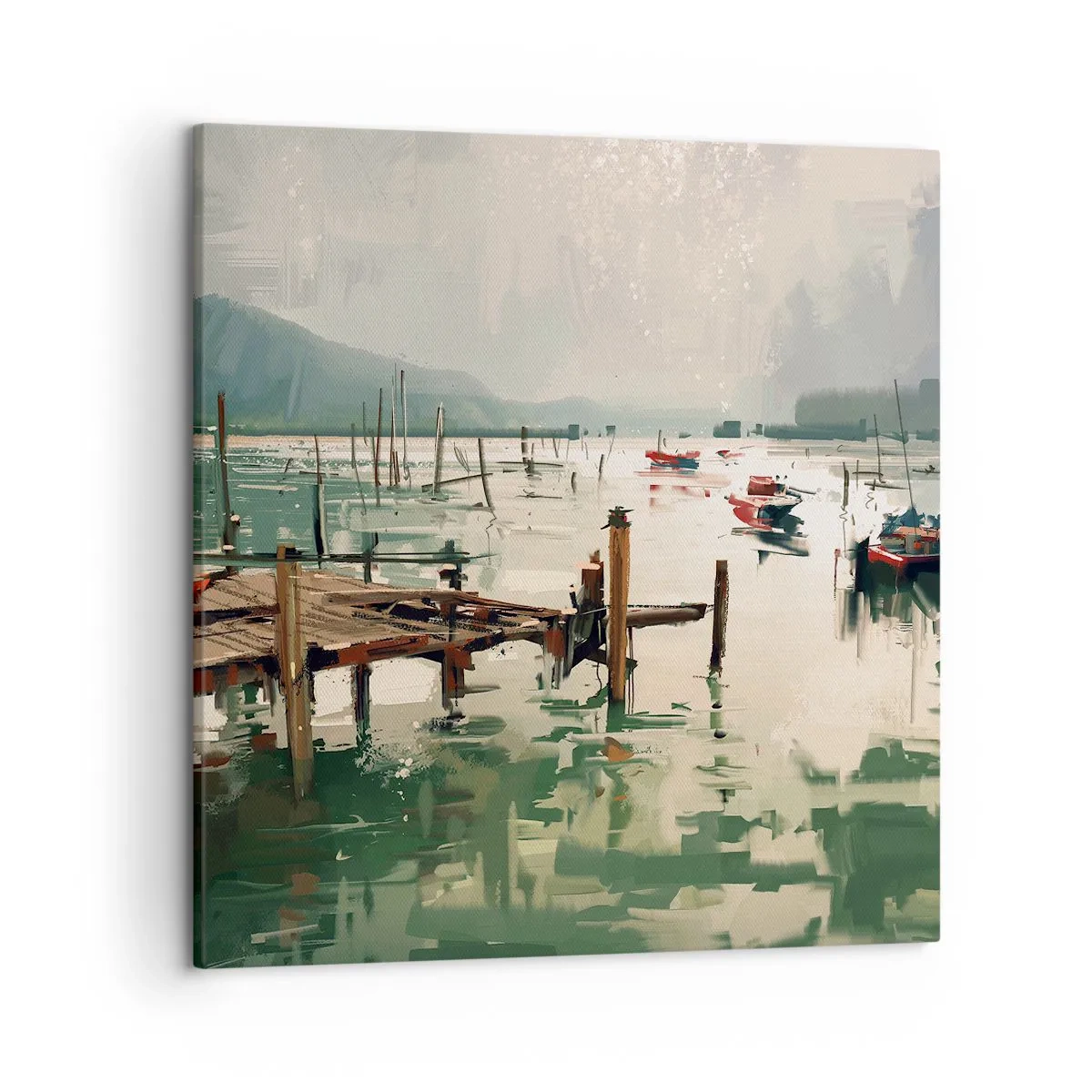 Schilderen op canvas - Gedrenkt in een gesmolten maan - 50x50 cm