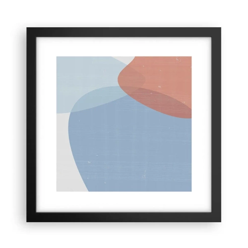 Poster in een zwarte lijst - Pastelkleurige relaties - 30x30 cm
