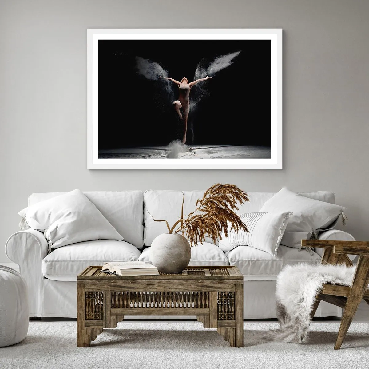 Poster in een witte lijst - Elfen bestaan - 60x60 cm