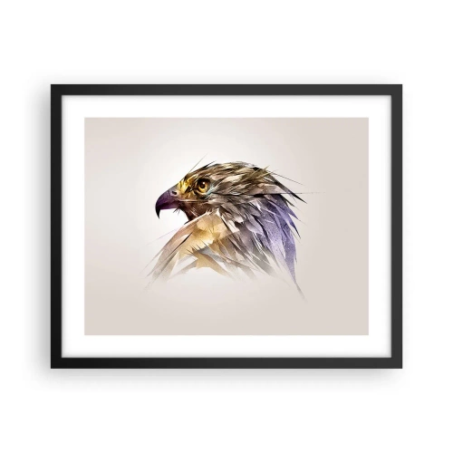 Poster in een zwarte lijst - Portret van een krijger - 50x40 cm